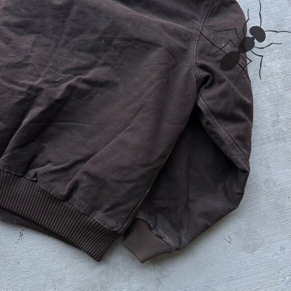 Vintage Y2K Carhartt J130 DKB brown hooded work wear jacket - Picture 9 of 9